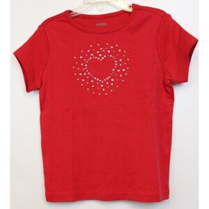 2009 Gymboree Valentine's Day Shirt sz 6 7 10 NWT Short Sleeve Heart Rhinestone